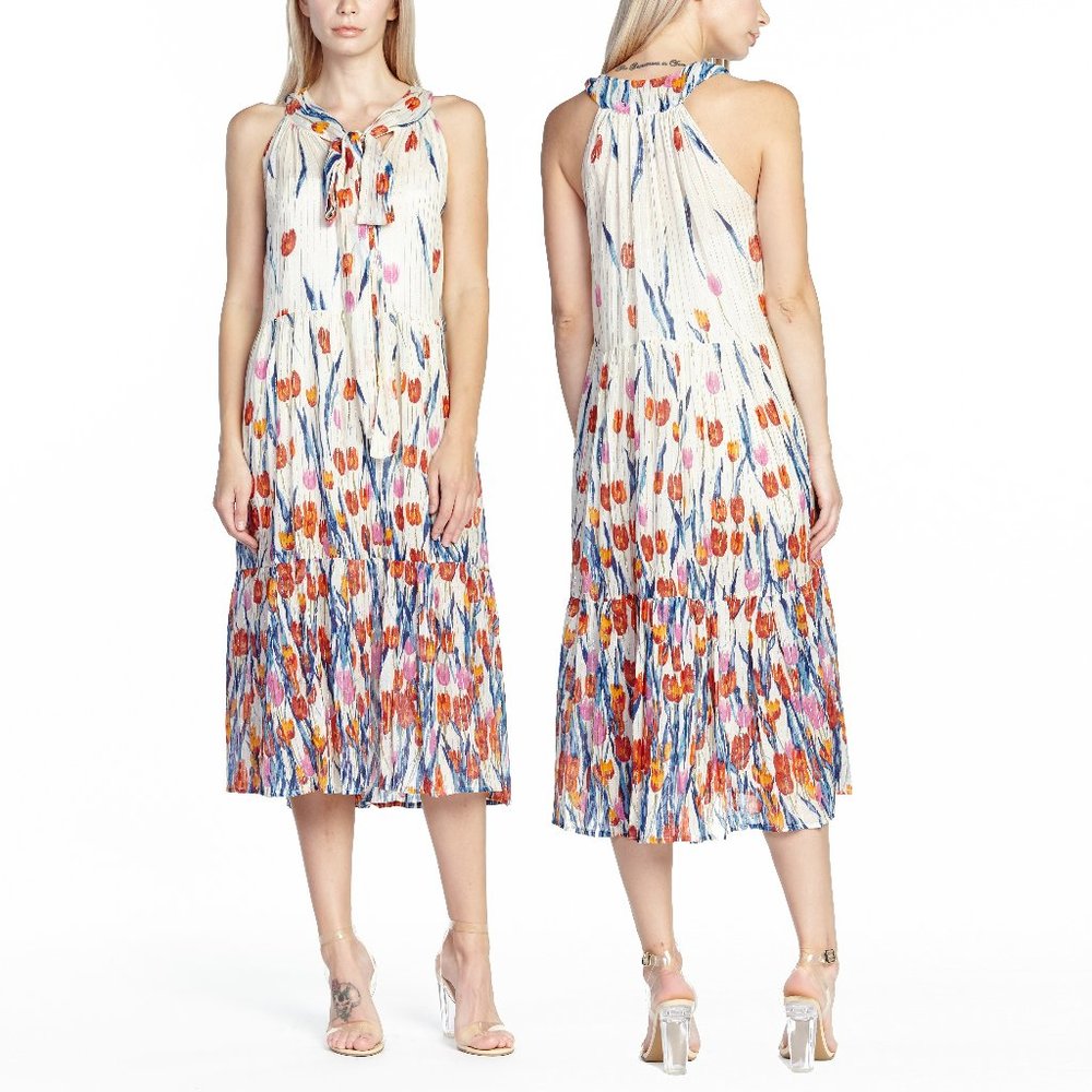 Aratta Vintage Tulip Midi Dress • NWT Boho • High Neck